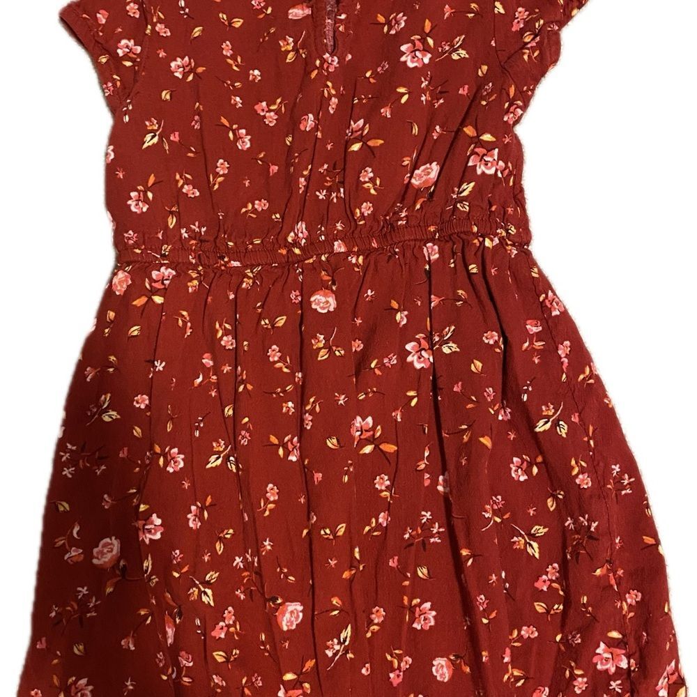 Old Navy Girls' 3T Rust Floral Casual Dress